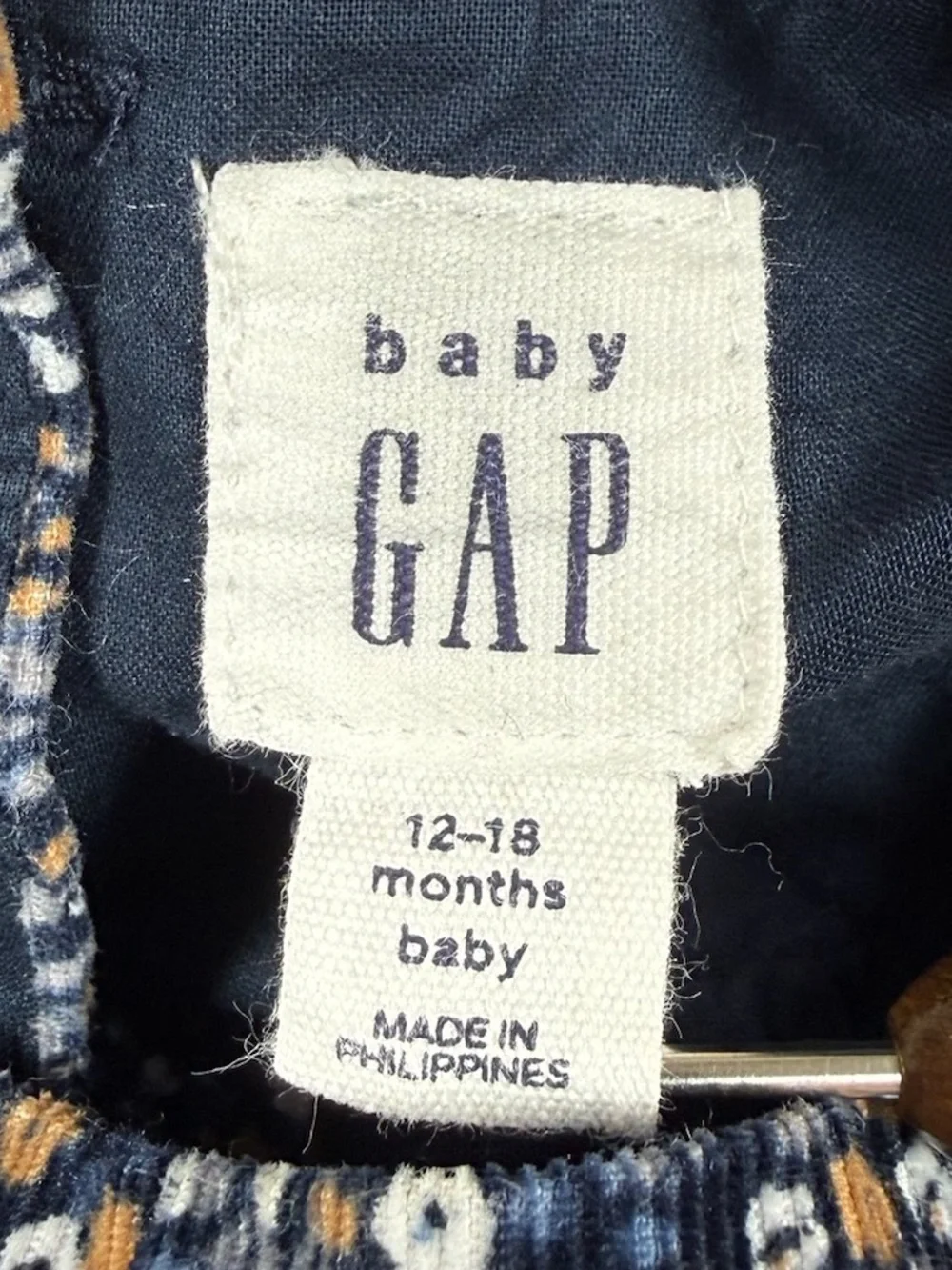 BABY GAP Girls’ Corduroy Tiered Floral Cottagecore Dress Farmhouse Size 12-18M